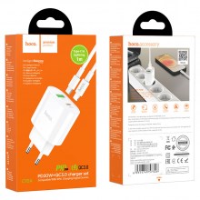 hoco-c95a-lineal-pd20w-qc3-wall-charger-eu-set-with-type-c-to-lightning-cable-package