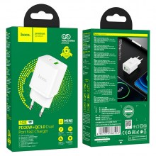 hoco-n28-founder-pd20w-qc3-dual-port-wall-charger-eu-packaging-white